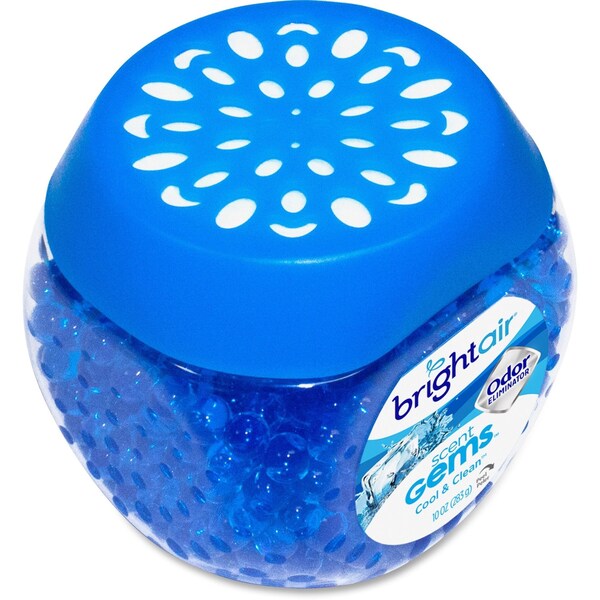 Bright Air Scent Gems Odor Eliminator, Cool and Clean, Blue, 10 oz, PK6 - BRI 900228