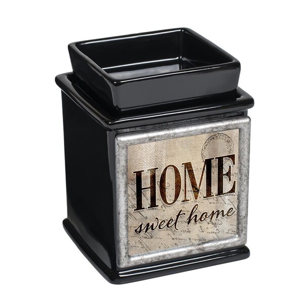 Dicksons Dicksons IW22BK Home Sweet Home Interchangeable Fragrance Wax or Essential Oil Warmers - Black - IW22BK