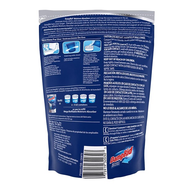 Damprid DampRid Moisture Absorber Refill Lavender Vanilla Scent 44 oz - FG30LVSB