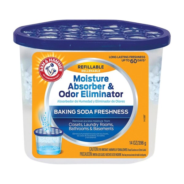 Arm & Hammer No Scent Moisture Absorber & Odor Eliminator, 14 oz, 6PK - AR5693