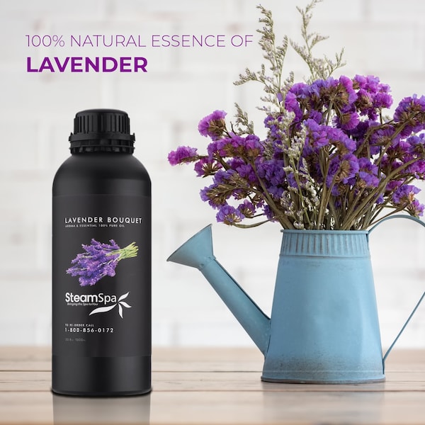 Steamspa 100% Natural Essence of Lavender 1000ml Aromatherapy Bottle - G-OILLAV1K