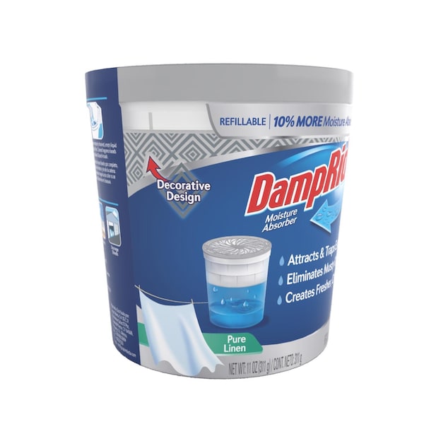 Damprid DampRid Refillable Moisture Absorber Pure Linen Scent 11 oz - FG01PLSB
