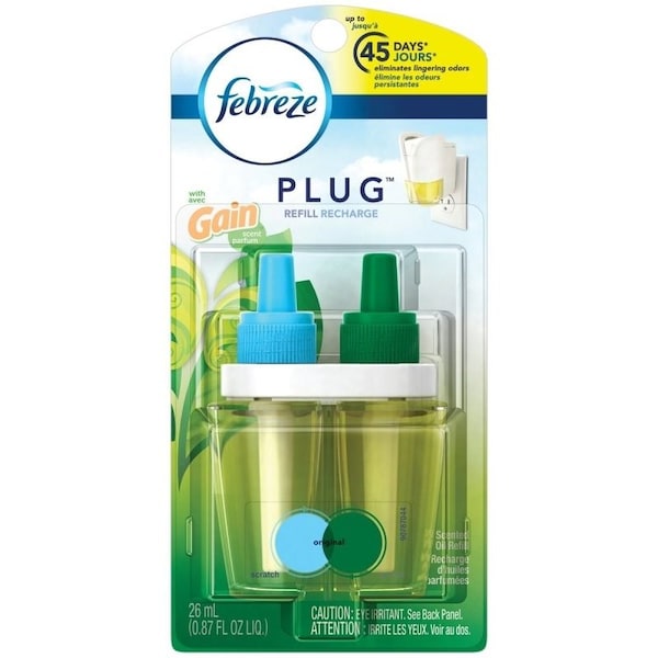Febreze PLUG Scented Air Freshener, 0.87 oz, Gain Original, 50 days-Day Freshness - 74903