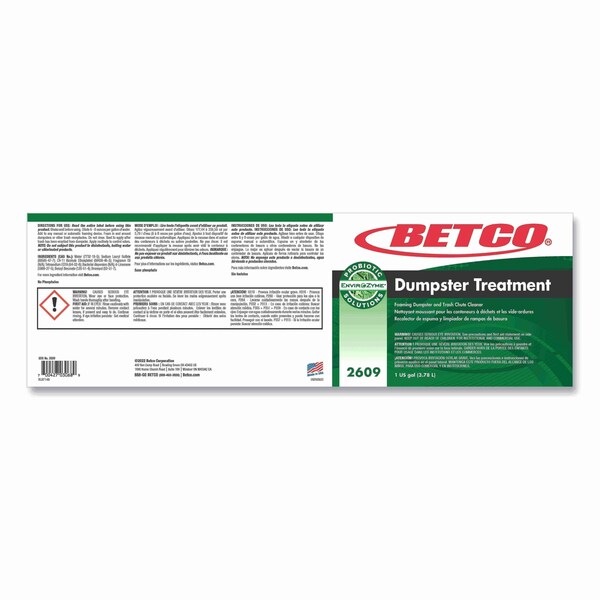 Betco Dumpster Treatment, Mango Scent, 1 gal Bottle, 4PK - 26090400