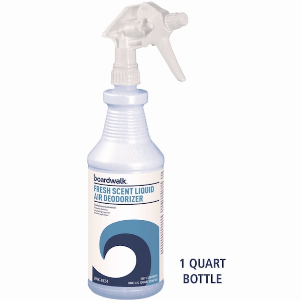 Boardwalk Fresh Scent RTU Liquid Air Deodorizer, 32 oz Spray Bottle - BWK4824EA