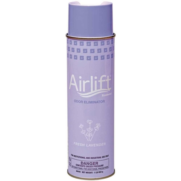 Spartan Chemical Airlift Xcelente Odor Eliminator 16oz. Aerosol Can Fresh lavender Scent Odor Eliminator, 12PK - 601900
