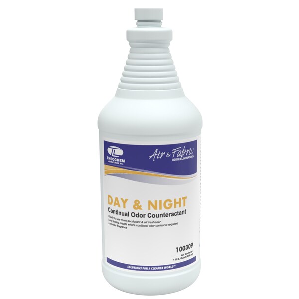 Theochem DAY & NIGHT - 12/1 QT CASE, Continual Odor Counteractant, 12PK - 100309-99990-1Q