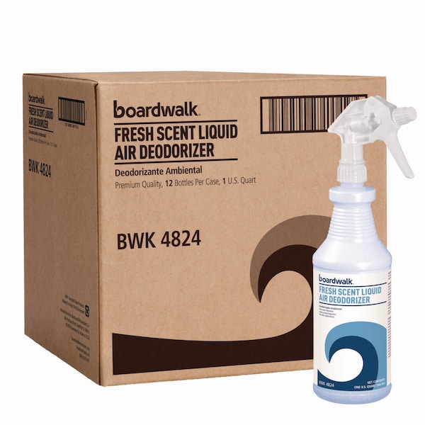 Boardwalk Fresh Scent RTU Liquid Air Deodorizer, 32 oz Spray Bottle, PK12 - DO1406-12ESSN