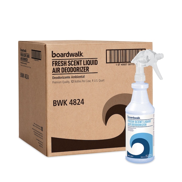 Boardwalk Fresh Scent RTU Liquid Air Deodorizer, 32 oz Spray Bottle, PK12 - DO1406-12ESSN