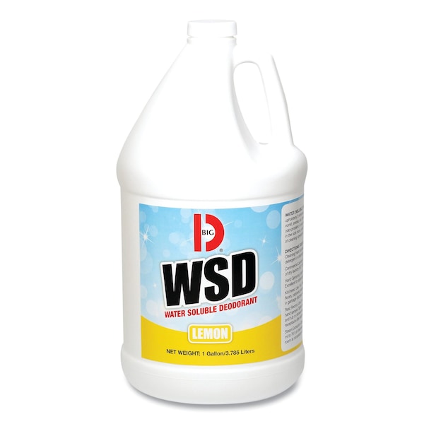Big D Water-Soluble Deodorant, Lemon Scent, 1 gallon Bottles, PK4 - 161800