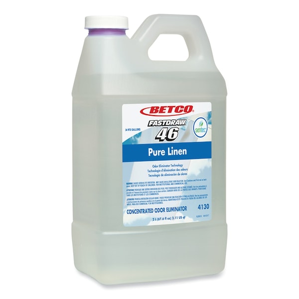 Betco SenTec Pure Linen Concentrate Odor Eliminator, Pure Linen Scent, 2 L Bottle, PK2, 2PK - 4130B200