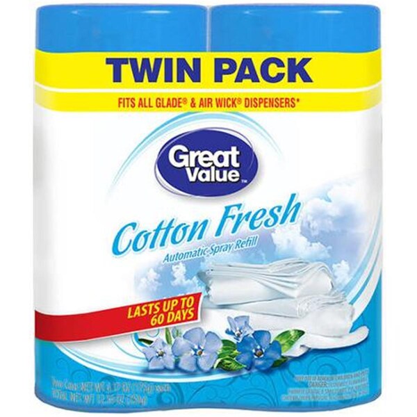 Fresh Products Cotton Blossom Curve Air Freshener- Blue, 6PK - BWKCURVECBLCT