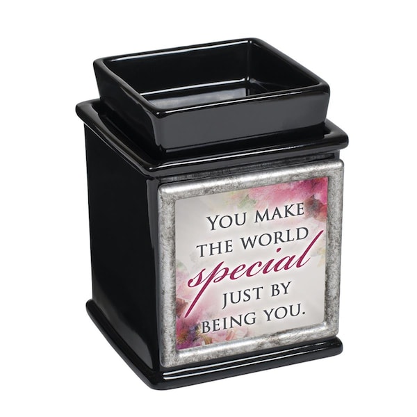 Dicksons You Make World Special Being You Interchangeable Fragrance Wax or Essential Oil Warmers - Black - IW61BK