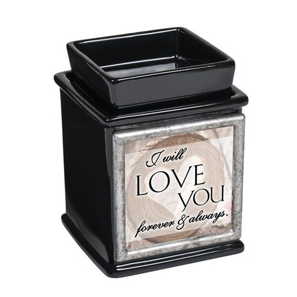 Dicksons Dicksons IW66BK I Will Love You Forever Always Interchangeable Fragrance Wax or Essential Oil Warmers - Black - IW66BK