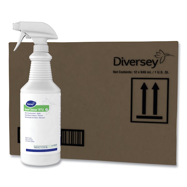 Diversey Good Sense RTU Liquid Odor Counteractant, Apple Scent, 32 oz, PK12 - 4439