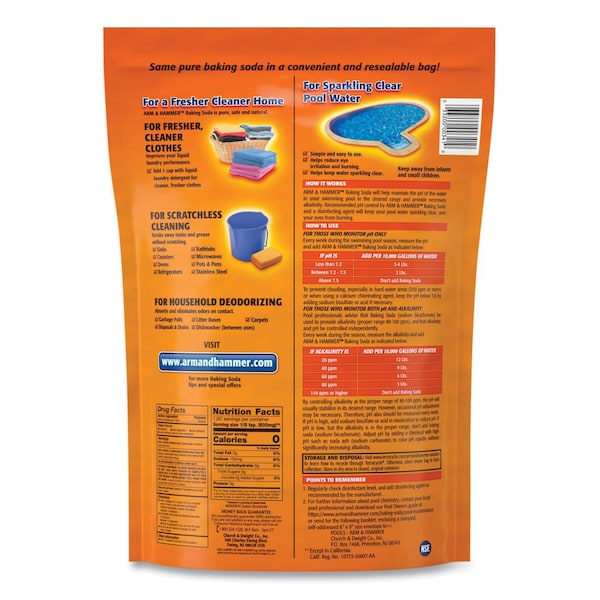 Arm & Hammer Baking Soda, 10.8 lb Bag, 4PK - 3320000341