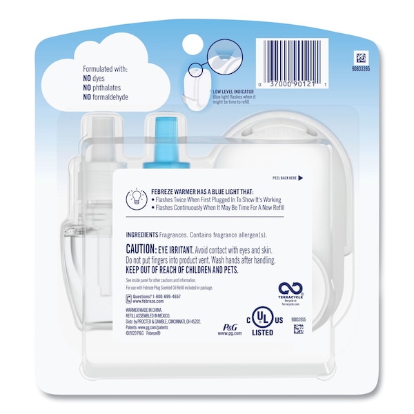 Febreze PLUG Air Freshener Warmer Start Kit, 6.54 x 2.99 x 5.98, Clear/White, 4PK - 80336027