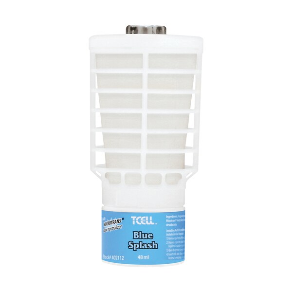 Rubbermaid Continuous Blue Splash Air Freshener Refill, White, PK 6 - AIRF520
