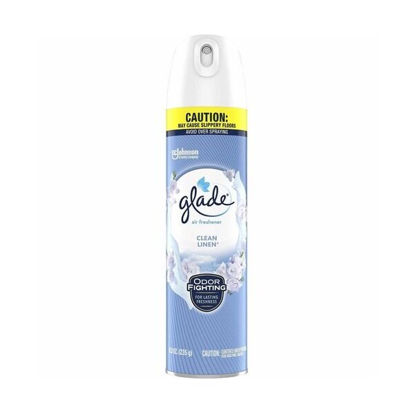 Sc Johnson Air Freshener Spray, Glade, Clean Linen, 8.3 oz, MI, 6PK - SJN346467CT