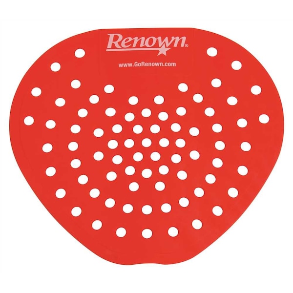 Renown Red/Cherry Scent Flat Urinal Screen, 12PK - 03909-11443/REN03013-HP
