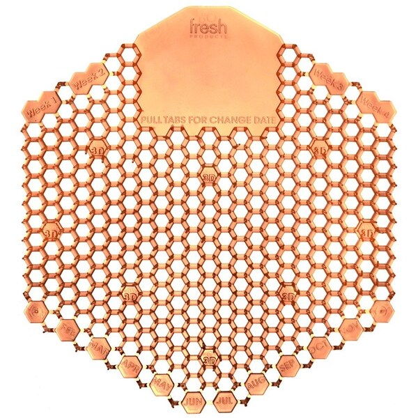 Fresh Products 3WDS-F-04- Wave 3D Urinal Screen Orange Mango Scent, 10PK - 3WDS60-MG-BOX