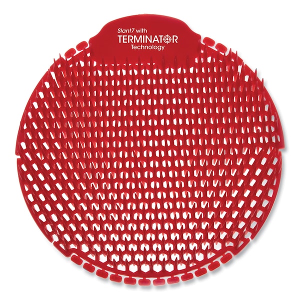 Fresh Products Slant7 with Terminator Urinal Screen, Evergreen Scent, Red, 5PK - S7-F-005I030M-82-AAA10-00