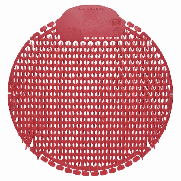 Fresh Products Slant7 with Terminator Urinal Screen, Evergreen Scent, Red, 5PK - S7-F-005I030M-82-AAA10-00