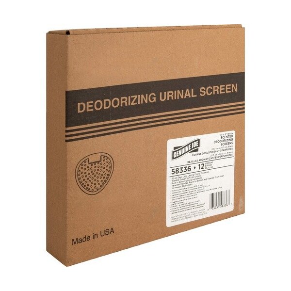 Geniune Joe SCREEN, URINAL, SCENTED, CHERY, 12PK - GJO58336