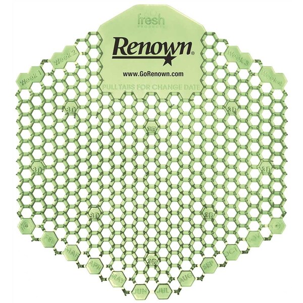 Renown Wave 3D Herbal Mint Urinal Screen, 10PK - REN03122