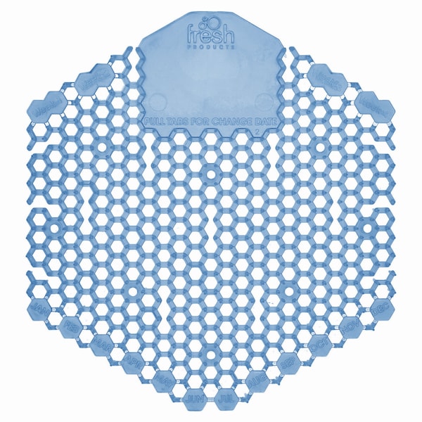 Fresh Products Wave 3D Urinal Deodorizer Screen, Blue, Cotton Blossom, PK60 - 2WDS60CBL