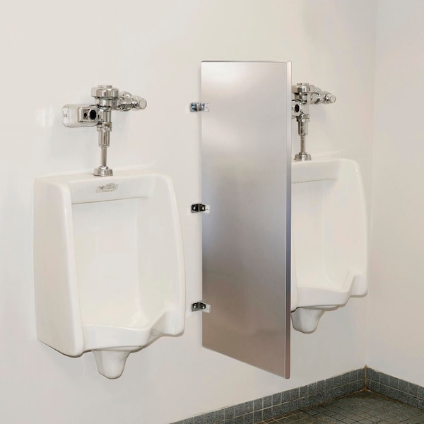Global Industrial Bathroom Stainless Steel Urinal Screen 18 x 42 - 261997