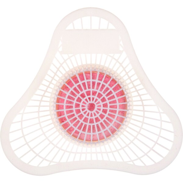 Hospeco Health Gards Urinal Screen w/Non-Para Block, White/Pink, Cherry, PK12 - 1901