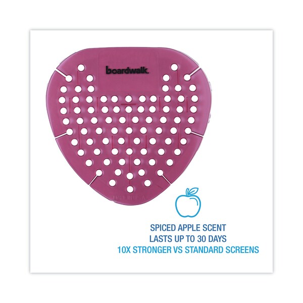 Boardwalk Gem Urinal Screen, Lasts 30 Days, Red, Spiced Apple Fragrance, PK12 - BWKGEMSAP