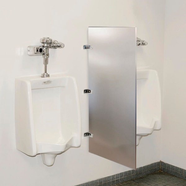 Global Industrial Bathroom Stainless Steel Urinal Screen 24 x 42 - 261998