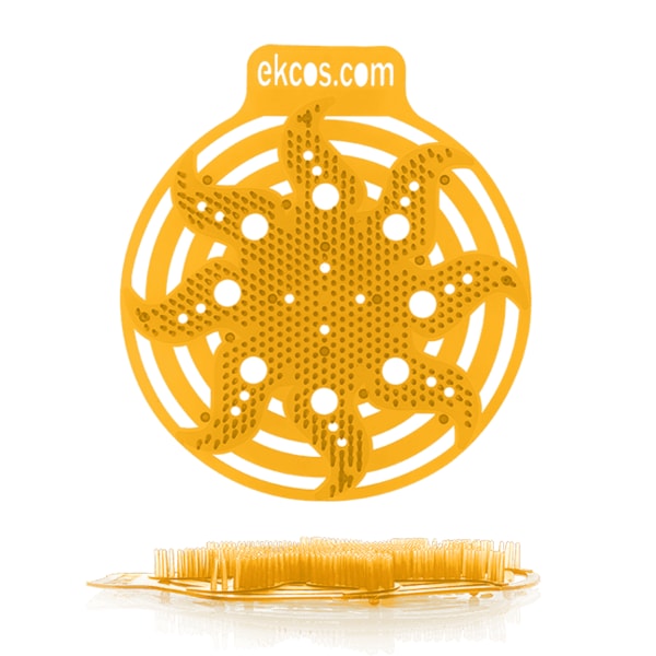 Ekcos Innovations Power Screen AntiSplash Urinal Screen Orange/Tropical Fruit, PK10 - PWR-4O-10