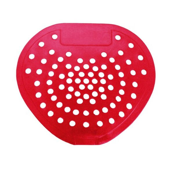 Hospeco Health Gards Vinyl Urinal Screen, 7 3/4"w x 6 7/8"h, Red, Cherry, PK12 - HOS 03901
