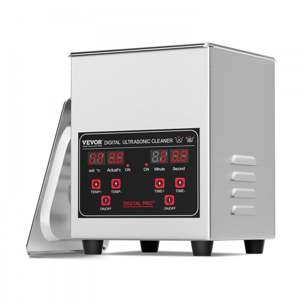 VEVOR Professional Jewelry Cleaning Machine, 1.3L Jewelry Cleaner Ultrasonic Machine with Basket and Heater & Timer, Digital Ultrasonic Cleaner for Cleaning Denture Dental Oral Irrigator Parts Retainer Glasses - SXCSBQXJ13L065IAVV1
