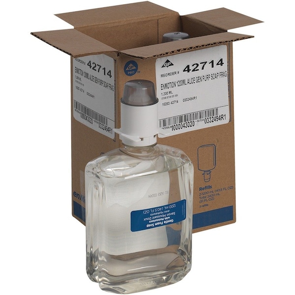 Georgia-Pacific enMotion Foam Hand Soap Cartridge, 1,200 mL, Fragrance Free, 2 Pack - 42714