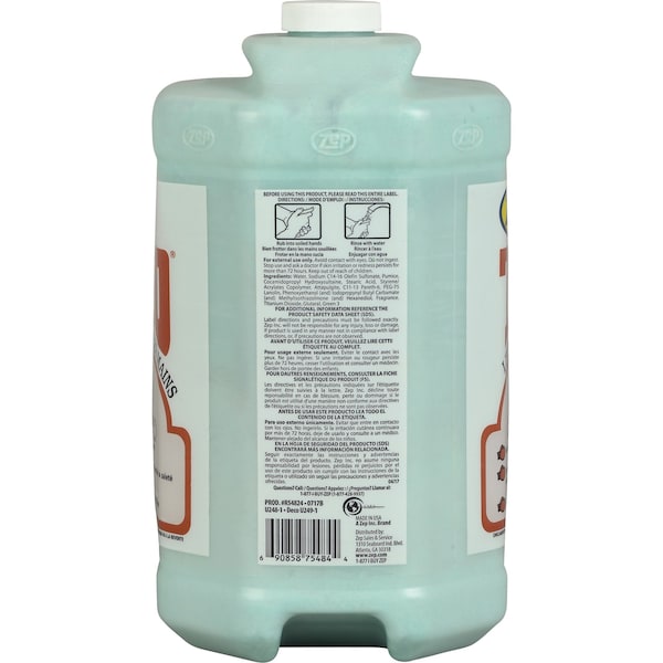 Zep Hand Cleaner, TKO, 1 Gal, Jug, R548 Series, Includes Grit, Lemon Fragrance, 4 Pack - R54824