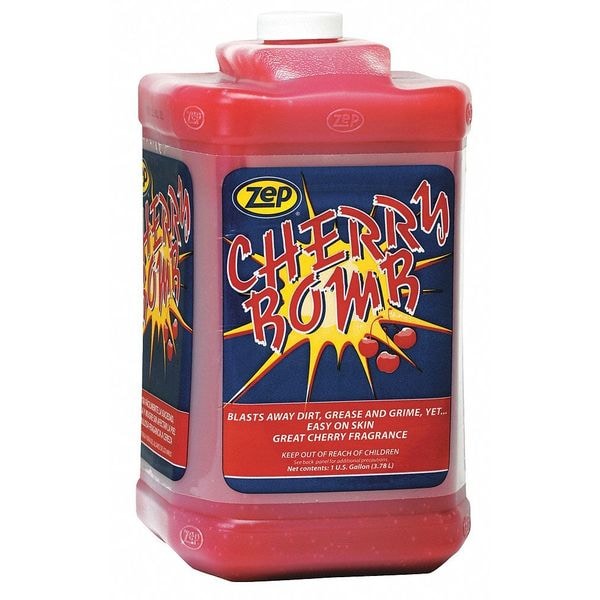 Zep Hand Cleaner, Cherry Bomb with Emollients/Grit, 1 Gal, Jug, Cherry Fragrance, 4 Pack - 095124