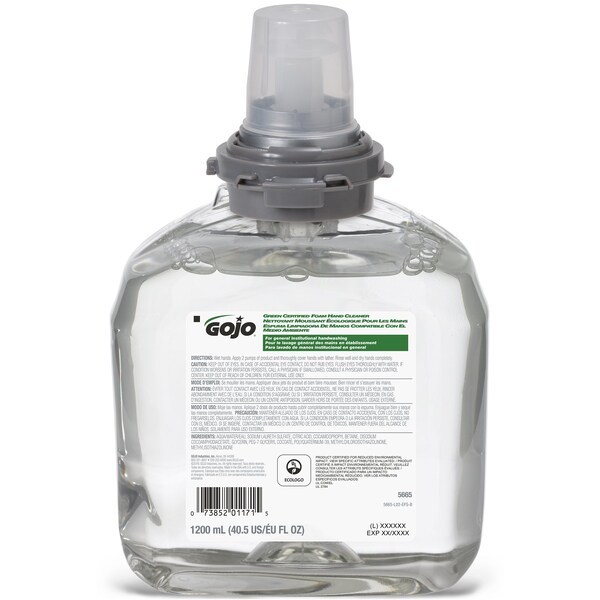 Gojo 1200 ml Foam Hand Soap Refill Cartridge - 5665-02