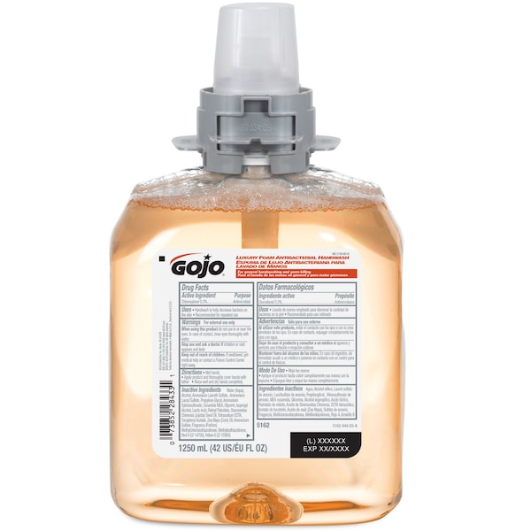 Gojo 1,250 mL Foam Hand Soap Cartridge - 5162-04