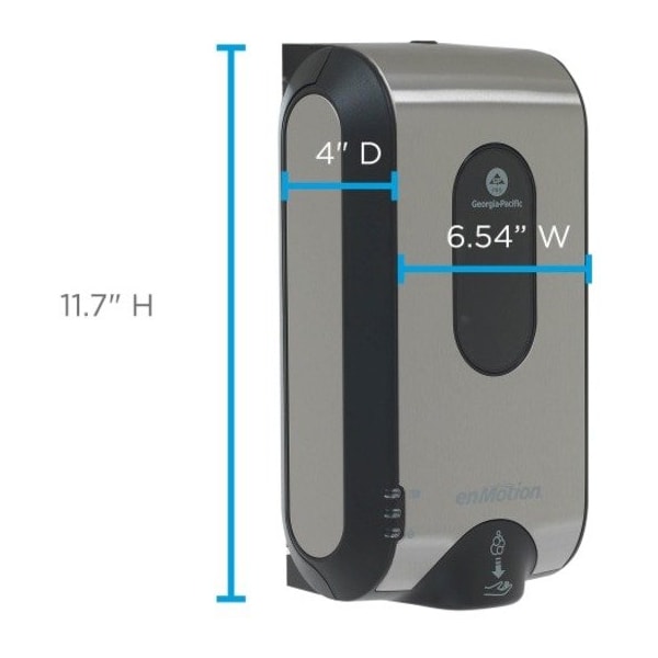 Georgia-Pacific enMotion Gen 2 Automatic Soap/Sanitizer Dispenser, Foam, Wall-Mount, 1200 ml Refill Size, SS - 52060
