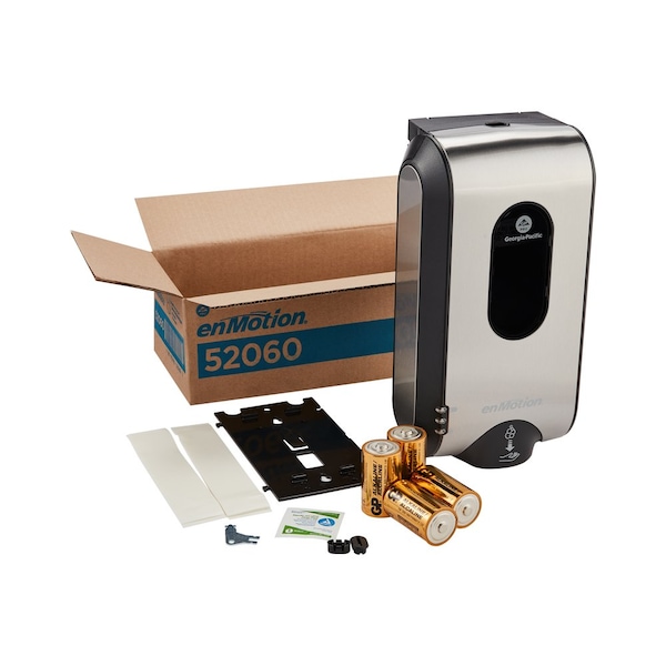 Georgia-Pacific enMotion Gen 2 Automatic Soap/Sanitizer Dispenser, Foam, Wall-Mount, 1200 ml Refill Size, SS - 52060