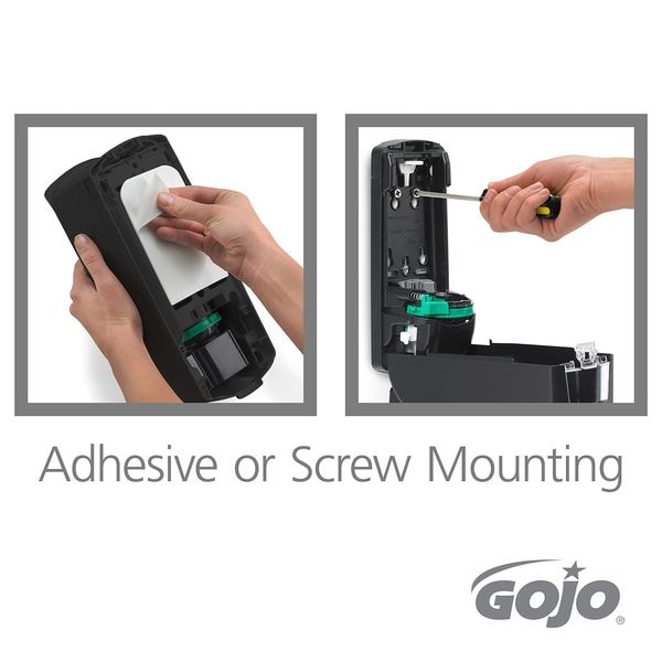 Gojo ADX-12 1250mL Foam Soap Dispenser, Push-Style, Chrome/Black - 8888-06