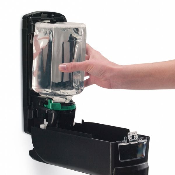 Gojo ADX-12 1250mL Foam Soap Dispenser, Push-Style, Chrome/Black - 8888-06