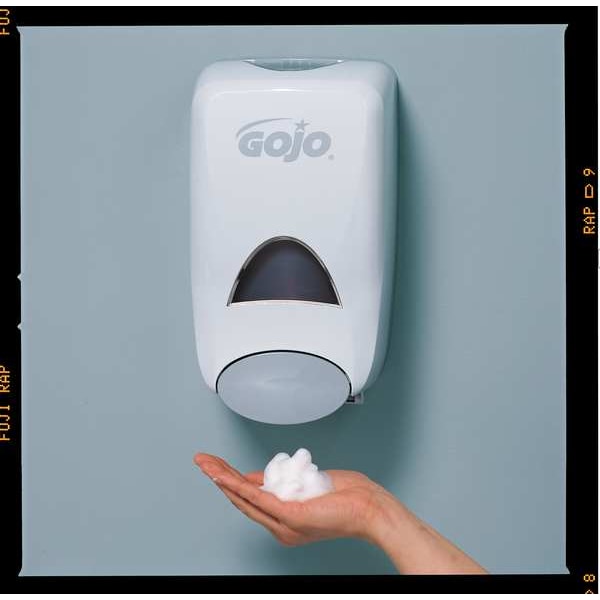 Gojo Foam Soap Dispenser, Push-Style, FMX-12 1250 mL, Dove Gray - 5150-06