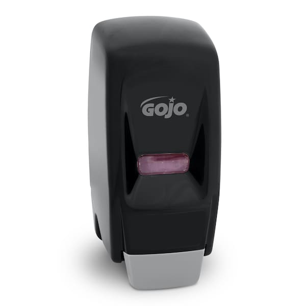 Gojo Bag-in-Box Dispenser, Lotion Soap, Push-Style, 800 mL, Wall-Mount, Black - 9033-12