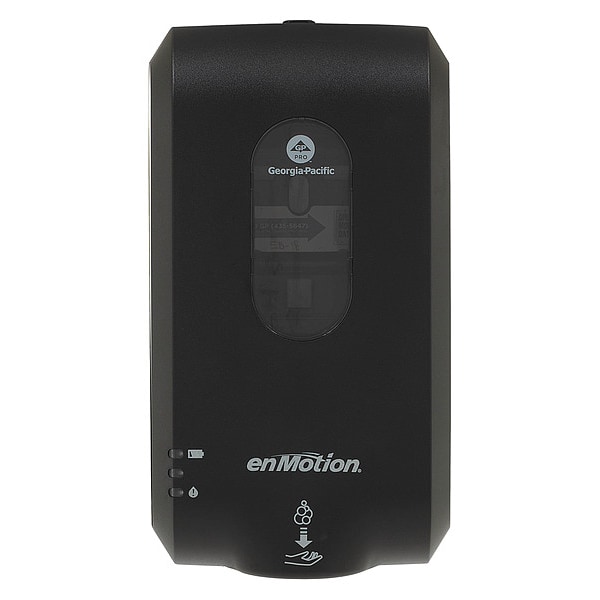 Georgia-Pacific Soap/Sanitizer Dispenser, EnMotion, Auto, 1,000 mL; 1,200 mL Refill Size, Foam, Black, Matte - 52057