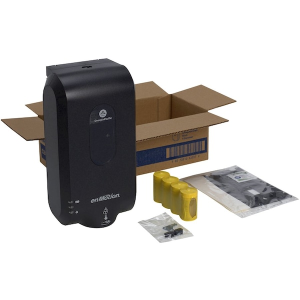 Georgia-Pacific Soap/Sanitizer Dispenser, EnMotion, Auto, 1,000 mL; 1,200 mL Refill Size, Foam, Black, Matte - 52057